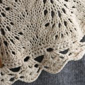 Handmade Crochet Collar: Beige Cotton Lace Detachable Neckline
